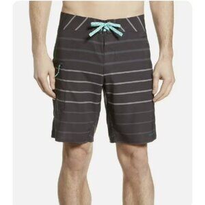 Patagonia Men's Stretch Planing Boardshorts Men's Size 32W Ink Black w/ Teal